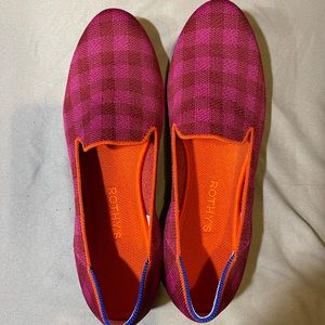 Rothys cherry gingham loafer